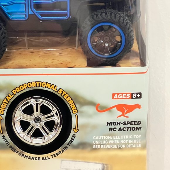 NEW! Power Craze Safari Racer RC Fast Car in Metallic Blue. SPEEDS OVER 20 MPH - Picture 2 of 5